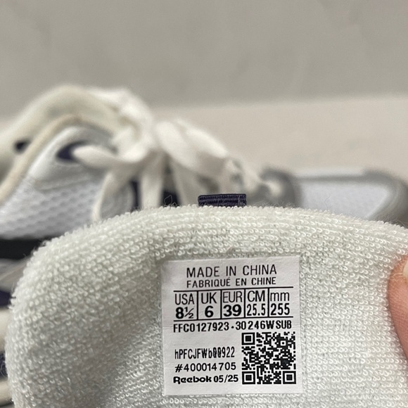 Reebok Silver and White Women's Sneakers - Picture 6 of 7